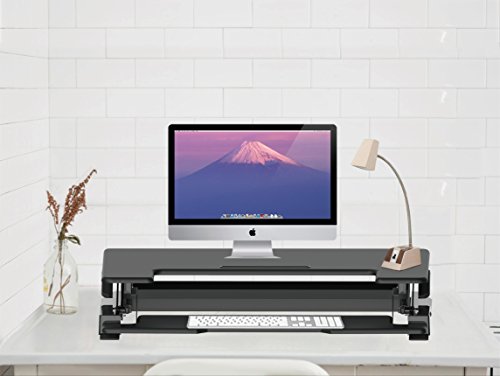 HFTEK® Sitz-Steh Desktop Workstation Schreibtisch Arbeitsplatz Sit & Stand Laptop Mount (FY02LD) - 3