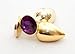 Produktbild Small Steel Tulip Jeweled Butt Plug Fetish BDSM Sex Gear (Gold dunkelviolett, klein)