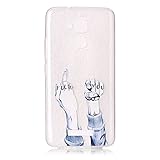 FESELE Silikon Handy Hülle für [ASUS Zenfone 3 Max ZC520TL], Durchsichtig Ultradünn TPU Handytasche für ASUS Zenfone 3 Max ZC520TL Bunt Malerei Muster Transparente Schutzhülle Weiches Silikon Tasche Hüllen Rückschale Schutz Tasche TPU Crystal Clear Case Etui Bumper Kratzfeste Stoßdämpfend für ASUS Zenfone 3 Max ZC520TL + Blau Eingabestift Stylus Touch Pen- Finger Geste - 2