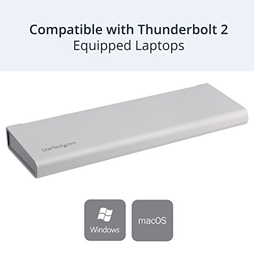 StarTech.com Thunderbolt 2 Dockingstation für Laptops – 2x DisplayPort, Optical & 3.5mm Audio/Ethernet/eSATA/USB HUB - 2