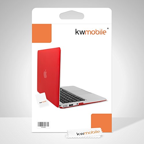 kwmobile Hardcase Laptop Hülle für Apple MacBook Air 13″ (ab Mitte 2011) – Rot dünne gummierte Schutzhülle Cover Case Tasche - 7