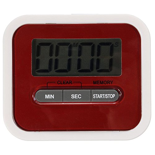 Kuechenwecker - TOOGOO(R)LCD Kurzzeitmesser Magnetisch Kuechenwecker Timer Stoppuhr Rote
