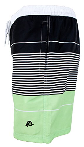 GUGGEN MOUNTAIN Herren Badeshorts Beachshorts Boardshorts Badehose gestreift *High Quality Print* - 8