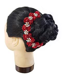 Buy Wizme Bridal Wedding Hair Accessories Flower Paper Diamond