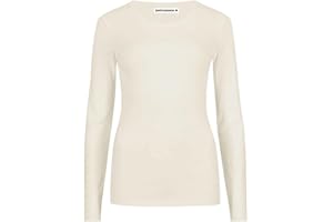 janisramone Womens Ladies Round Neck Long Sleeve T-Shirt Stretchy Plain Fitted Basic Jersey Casual Tee Top