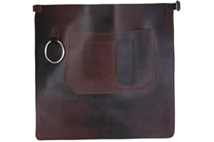 LEATHERSHIRE Dark Brown Full Grain Leather Half Apron Butcher Apron -Cook Apron -BBQ Apron -Cooking Apron - Wood work Apron - Cheff Apron - BBq Grill Gift - DIY Apron - Grill Apron