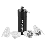 【CAJA ALUMINIO DURABLE EXQUISITA】 Ear plugs auditivo extraíble fácil de ULTRICS viene con una caja de aluminio ANTI-PERDIDO. Y el anillo de goma impermeable protege sus tapones para los oídos del polvo, la humedad y otras impurezas