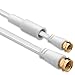 Produktbild 1 aTTack Koaxial Anschluss Kabel Antennenkabel Sat Kabel Anschlusskabel F-Stecker Koaxialstecker auf Koaxialkupplung doppelt geschirmt/Dreifach geschirmt/4 fach geschirmt/75 dB/85 dB/100 dB/110 dB/120 dB/125 dB SAT weiß F-F flach Wetter 85db 2,5 Meter