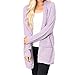 Produktbild Tianwlio Mäntel Herbst Winter Damen Jacken Parka Warme Jacken Strickjacken Mode Solide Lange Ärmel Taschen Strickpullover Kimono Strickjacke Lila S