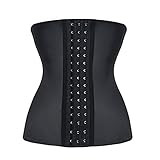 Sweetlover Corset Minceur Femme, Gaine Amincissante Ventre Plat Invisible Serre Taille Ceinture Bustier Ceinture Amincissante 3 Crochets 16 Baleines en Acier Plates