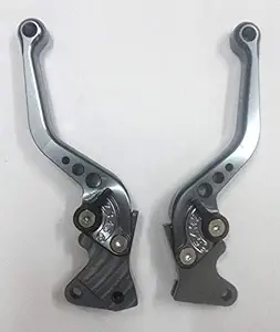 PINZU Adjustable Clutch and Brake Lever CNC Aluminium (Honda Activa) Silver