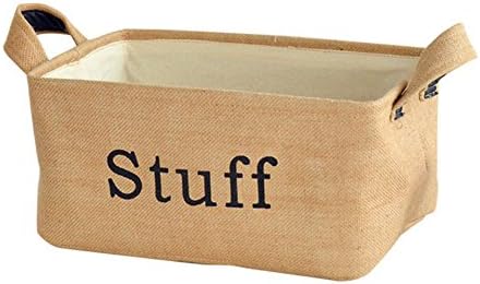 Jute Storage Basket,Lovetree Laundry Basket Organiser Bin for Books,Clothing,Towels,Bedding,Underwear,Socks, Sweaters,Toys Storage,Great for Laundry Hamper,Nursery Decor Baskets