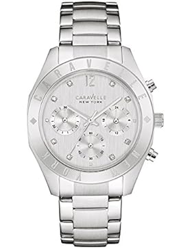 Caravelle New York Damen-Armbanduhr Chronograph Quarz Edelstahl 43L190