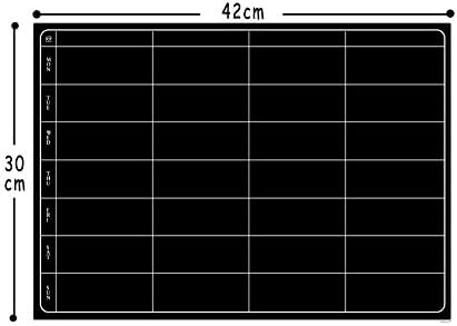 Meal Planner and Action Plan Whiteboard- Large Magnetic Calendar Ideal For Study Planning, Exams, Chores or Dieting - Fridge White Board Task Plan - Weekly