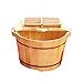 Produktbild Phcom Fußbadefass, haushaltsverdicktes Fußbadefass, langlebige Isolierung, Fußbadewanne mit Zedernholzmassage, 26 cm