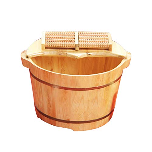 Preisvergleich Produktbild Phcom Fußbadefass, haushaltsverdicktes Fußbadefass, langlebige Isolierung, Fußbadewanne mit Zedernholzmassage, 26 cm