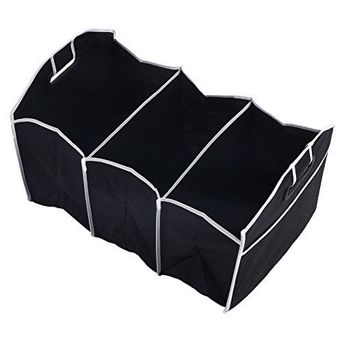 2 IN 1 CAR BOOT ORGANISER SHOPPING TIDY HEAVY DUTY COLLAPSIBLE FOLDABLE STORAGE