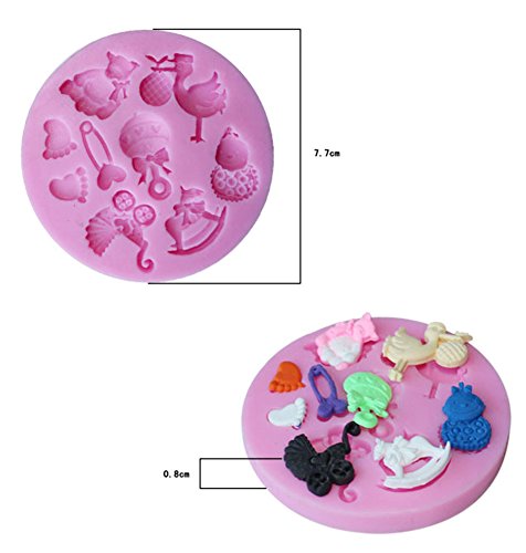 Blue Vessel Baby Dusche Silikon Fondant Kuchen Schimmel Schimmel Schokolade Backen Sugarcraft Dekor - 8