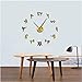 Produktbild ACYKM Wanduhr aus Acryl Kampfkunst Taekwondo Figuren DIY Riesen Wanduhr Kickboxen Karate Guys Wandaufkleber Dekorative Große Wanduhr Uhr Gold 47inch