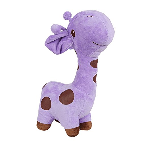 Nette Giraffe Weiche Plüschspielzeug Kinder Tier Geschenk Gestopft - Lila