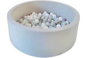 Mumfactory® Foam Ball Pit Pool for Kids Baby Toddler - Soft Ball Pool - Tent for Kids, 90X30cm/200 Balls INCLUDED