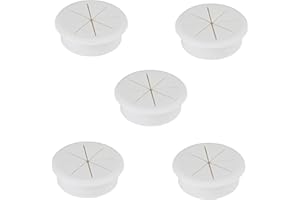 DURDIIY 5 sztuk przelotek kablowych na biurko, 50 mm, przelotki na biurko, organizery przewodów, osłona otworu na biurko komputerowe, zestaw otworów na wtyczkę biurka, okrągłe porządki na kable do biura