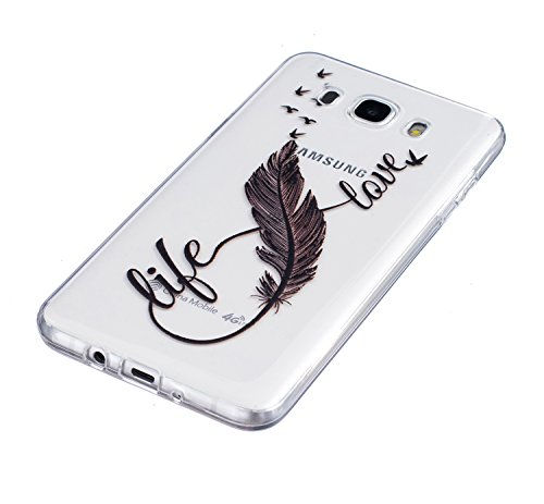Funda Samsung Galaxy J7 2016 SM-J710F  AllDo Funda TPU Silicona para Samsung Galaxy J7 2016 SM-J710F Funda Transparente Claro Carcasa Flexible Suave TPU Silicone Case Soft Cover Carcasa Protectora Funda Ultra Delgado Caja Ligero Esbelto Casco Anti Rasgu  os Funda Anti Choque - Amor de la Vida