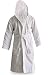 Loomkart Very Fine Export Quality Bath Robes in White With Hood in Avioni Zip-Packing- Standard Size RS.899.00
