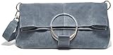 leather clutch purse black white Henkel & verstell-und abnehmbarer Tragegurt