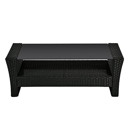 Rattan Set 4tlg mit Glastisch grün Garnitur Gartenmöbel Sitzgruppe Poly Rattan inklusive höhenverstellbare Füße und Sicherheitsglas 4-sitzer 4-teilig