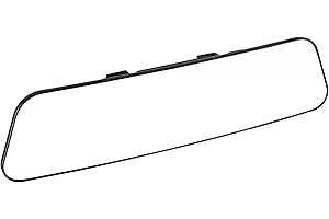 Newruiheng Auto Rückspiegel zum Aufstecken, 305mm Panorama Blendschutz Universal Innenspiegel, Weiß Glas Large Vision Weitwinkel Gebogener Spiegel für Car Auto Boat SUV Van