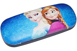 ‎NASENFAHRRAD24 nasenfahrrad24.de unverfroren süßes Brillenetui Eiskönigin mit Metallscharnier ANNA + ELSA - Hartschalenetui mit Metallscharnier