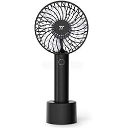 Mini Ventilateur de Poche TaoTronics, Ventilateur à Main Silencieux & Portable, USB Rechargeable 2000mAh avec 4 Vitesse et Fonction Mémoire pour la Maison, le Bureau & les Voyages