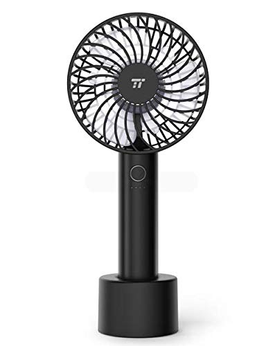 Mini Ventilateur de Poche TaoTronics, Ventilateur à Main Silencieux & Portable, USB Rechargeable 2000mAh avec 4 Vitesse et Fonction Mémoire pour la Maison, le Bureau & les Voyages