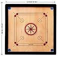 Hanzu Carrom Board Small Size 20"x20" inch Smooth Polish with Coin,Stricker, Powder Free,