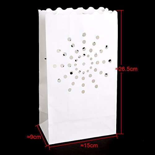 20 St. Sonne Motive Kerzentüte Lichttüte Luminarias Candlebag Laterne Garten Windlicht Gartenlicht Tischdeko Hochzeit Deko - 4
