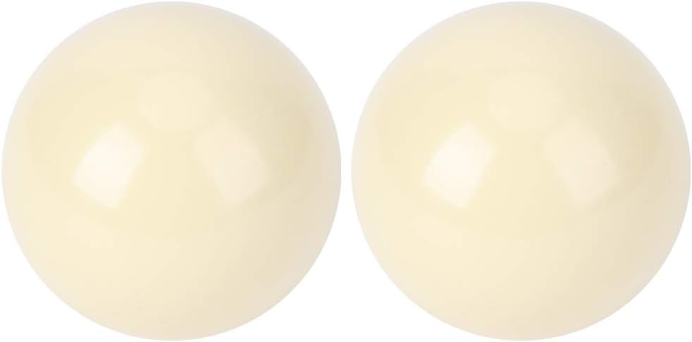 DEWIN Bola de Billar Blanca, Mesa de Billar Bola de Billar Mesa de Billar Entrenamiento Spot Cue Ball Estándar 5.72cm 2 Piezas