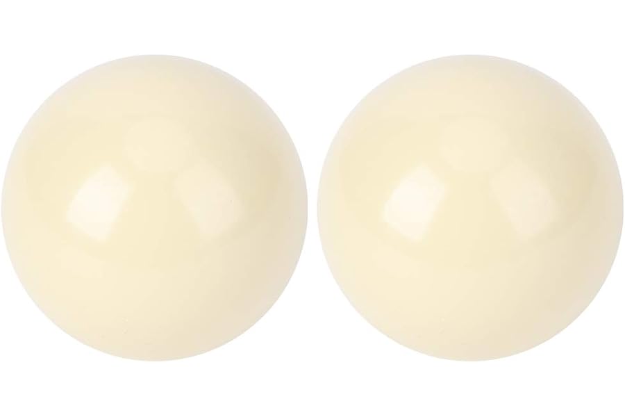 DEWIN White Billiard Ball, Pool Table Pool Cue Ball Pool Table Training Spot Cue Ball Standard 5.72cm 2 Pcs(White)