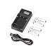 Produktbild ForceSthrength 2 Pcs EN-EL19 3.7V 1200mAh Rechargeable Batteries + LCD USB Battery Charger