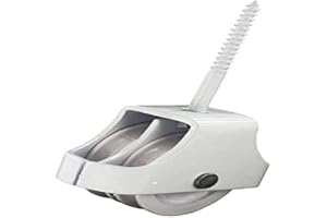 BULK HARDWARE Merriway BH02878 Double Wheel Screw In Pulley - White