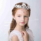 La tiara de corona de novia es de color blanco y plateado. Será un poco diferente debido a la fotografía. Por favor, compruebe la primera imagen y la tercera imagen. Se envía en dos bolsas de plástico transparente para evitar daños y manchas de agua.