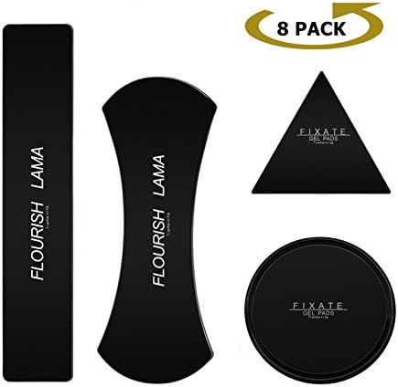 [8 Pack]Chinatmax Nano Rubber Fixate Sticky Anti-Slip Washable Pads Sticky Auto Gel Holder for Multiple Uses, Car GPS, Kitchen Cabinets or Tile, iPad (Eight Pack-Mix)