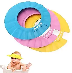 Viyu Adjustable baby bathing Safe and Soft Shower Hair Wash Cap For Children, Baby Bath Cap Shower Protection For Eyes And Ear, Bathing Baby Shower Cap, Baby bath Cap, Baby Shower Cap