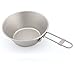 Produktbild Keith ti5320 Camping Titan Schüssel mit klappbarem Griff Ultralight unten zusammenklappbar Schalen Kochgeschirr Geschirr Besteck 300 ml nur 50 g