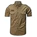 Produktbild EUZeo Herren Retro Stil Casual Military Einfarbig Hemden Tasche Übergröße Vintage Kurzarm Lose T-Shirt Tops Sweatshirt Shirts