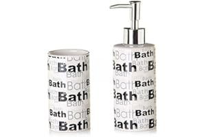 Home Line Dosificador jabón y Vaso con diseño Original Bath