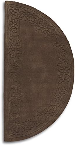 Traditional-Persian/Oriental Medallion Design Brown Rug, Hand-Tufted from 100% Wool, Semi Circle Half Moon 70 x 140 cm
