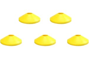 Ogquaton Saucer Football Marqueurs Spatiaux Disque De Football Cone Logo Cônes Cross Training Sport Marqueur De l'espace Repère Équipement De Formation De Football 5 Pièces Jaune
