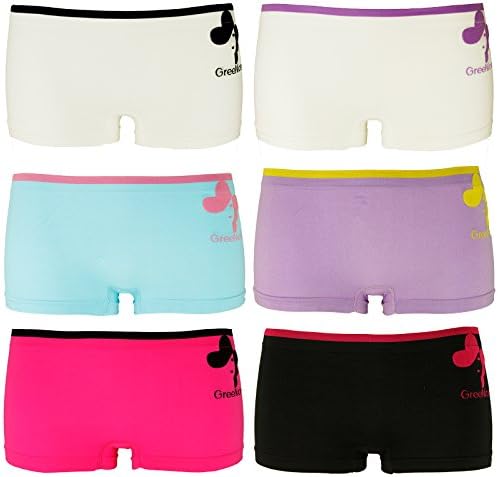 Boxer shorts Underwear Briefs Various Models Pack of 6 Retro Ladies' Women's. Hotpants Panty. Lingerie Hipster Great Quality Size S/M L/XL -  Multicoloured - UK 12