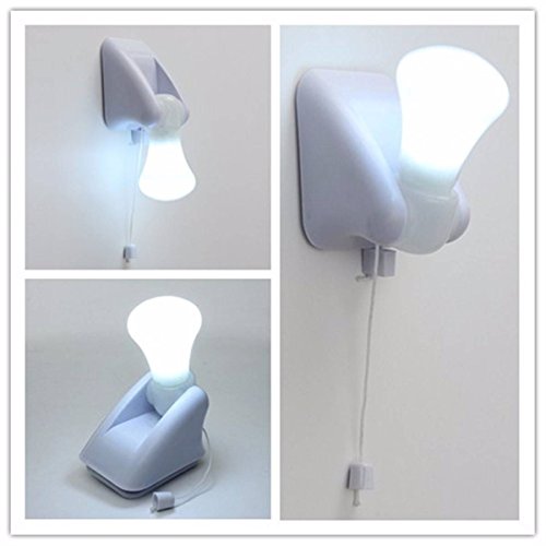 Preisvergleich Produktbild ELEGIANT Kabellos Stromsparendes Wandlampe LED Nachtlicht Batterie Nachtlampe Orientierungslicht Wandleuchte Wandlicht Stimmungslicht Lampe Leuchte mit Zugschalter